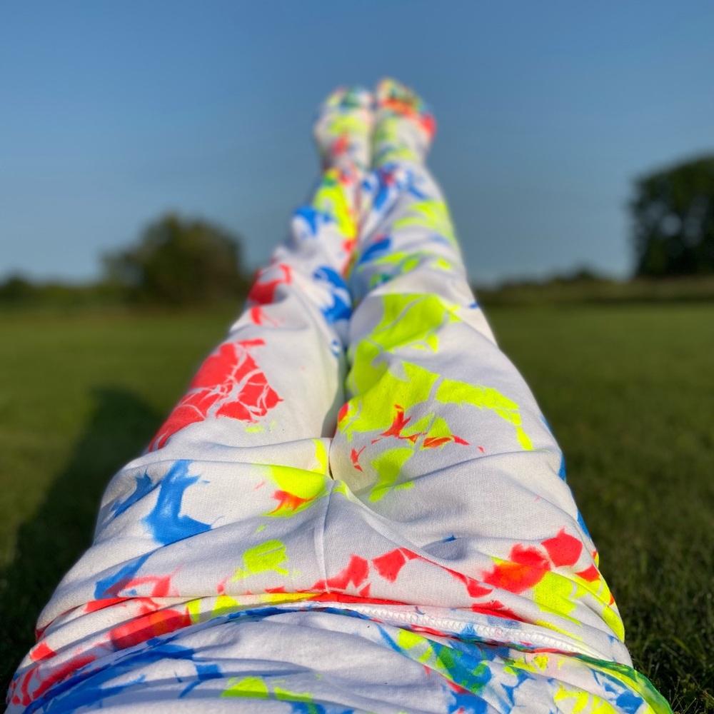 Neon Tie Dye Joggers